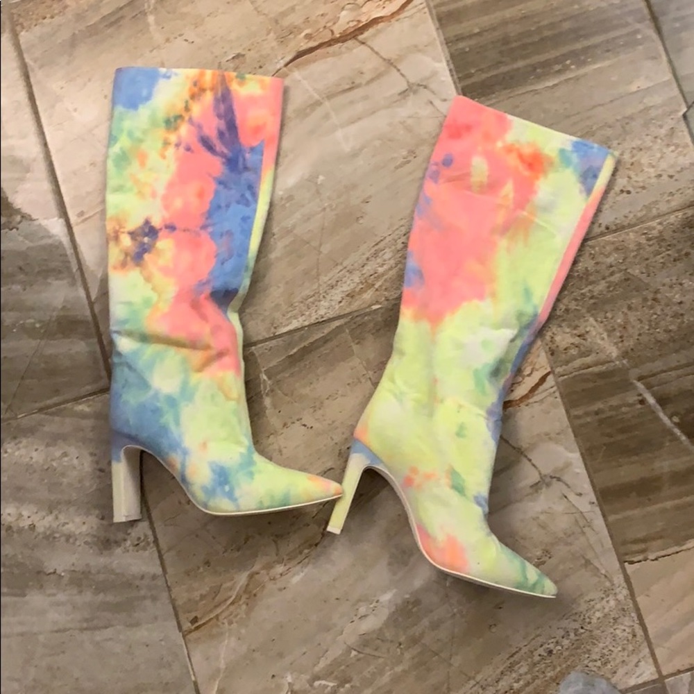 COPY - Jeffrey Campbell tie dye cloth boots from …